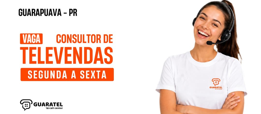 Consultor de Televendas | Guaratel | Guarapuava